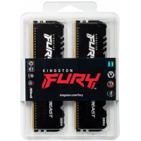 Модуль пам'яті для комп'ютера DDR4 32GB (2x16GB) 3200 MHz Beast RGB Kingston Fury (ex.HyperX) (KF432C16BBAK2/32) Diawest