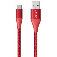 Дата кабель USB 2.0 AM to Type-C 0.9m Powerline+ II Red Anker (A8462H91) Diawest
