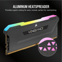 Модуль пам'яті для комп'ютера DDR4 16GB (2x8GB) 3600 MHz Vengeance RGB Pro SL Black Corsair (CMH16GX4M2Z3600C18) Diawest