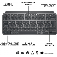 Клавіатура Logitech MX Keys Mini Wireless Illuminated Graphite (920-010501) Diawest