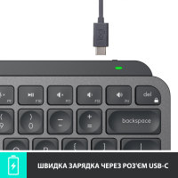 Клавіатура Logitech MX Keys Mini Wireless Illuminated Graphite (920-010501) Diawest