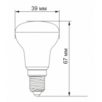 Лампочка TITANUM LED R39e 4W E14 3000K (VL-R39e-04143) Diawest