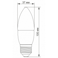 Лампочка TITANUM LED C37e 7W E27 4100K (VL-C37e-07274) Diawest