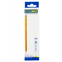 Олівець графітний Buromax Professional HB без гумки Жовтий (BM.8543-12) Diawest