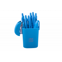 Підставка для ручок Buromax Rubber Touch Квадратна Блакитний (BM.6352-14) Diawest