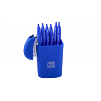 Підставка для ручок Buromax Rubber Touch Квадратна Синя (BM.6352-02) Diawest