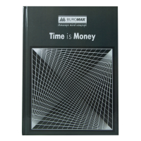 Канцелярська книга Buromax Times Is Money А4 в клітинку 96 аркушів Сіра (BM.2400-109) Diawest