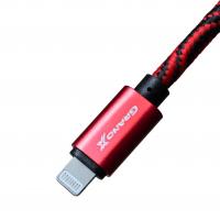 Дата кабель USB 2.0 AM to Lightning 1.0m Red/Black Grand-X (FL05RB) Diawest