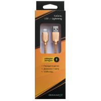 Дата кабель USB 2.0 AM to Lightning 1.0m 1.5A Gold Grand-X (ML02G) Diawest