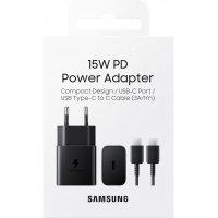 Зарядний пристрій Samsung 15W Power Adapter (w C to C Cable) Black (EP-T1510XBEGRU) Diawest