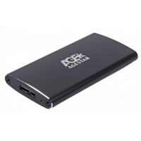 Карман внешний AgeStar mSATA, USB3.0 Metal black (3UBMS2(BLACK)) Diawest
