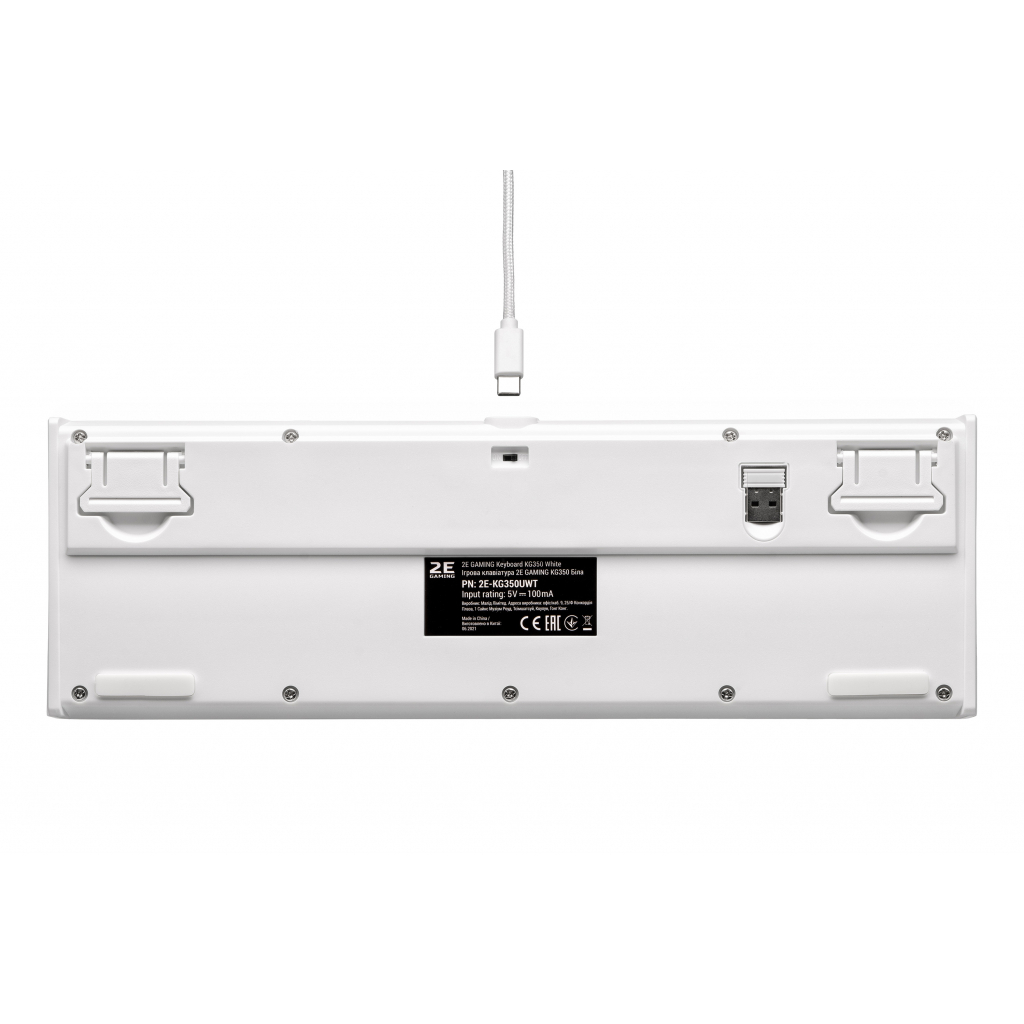 Клавіатура 2E GAMING KG350 RGB 68key USB White (2E-KG350UWT) Diawest