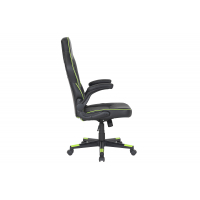 Крісло ігрове 2E GAMING HEBI Black/Green (2E-GC-HEB-BK) Diawest