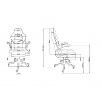 Крісло ігрове 2E GAMING HEBI Black/Green (2E-GC-HEB-BK) Diawest