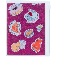 Блокнот Kite силиконовая обложка, 80 л., Pink cats (K22-462-1) Diawest
