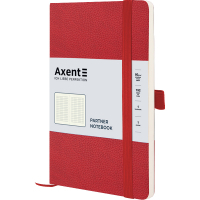 Блокнот Axent Partner Soft Skin 125x195 мм 96 аркушів у клітку Червоний (8616-06-A) Diawest