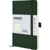 Блокнот Axent Partner Soft Skin 125x195 мм 96 аркушів у клітку Зелений (8616-23-A) Diawest