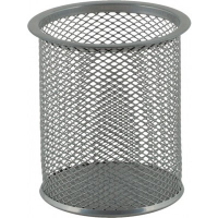 Подставка для ручек Buromax круглая, металлическая, серебристая (BM.6202-24) Diawest
