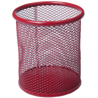 Подставка для ручек Buromax круглая, металлическая, красная (BM.6202-05) Diawest