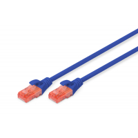 Патч-корд 0.5м, CAT 6 UTP, AWG 26/7, Cu, LSZH, blue Digitus (DK-1617-005/B) Diawest