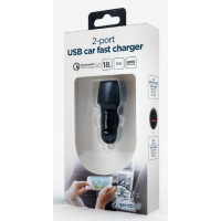 Зарядний пристрій Gembird 2 port 36W QC3.0+PD (TA-U2QC3-CAR-02) Diawest