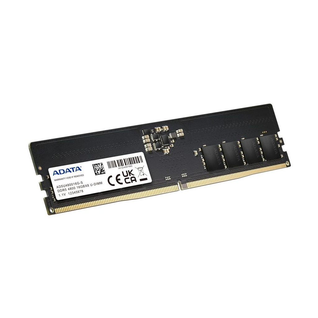 Модуль памяти для компьютера DDR5 16GB 4800 MHz ADATA (AD5U480016G-S) Diawest