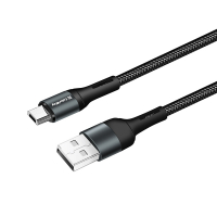 Дата кабель USB 2.0 AM to Micro 5P 1.0m nylon black ColorWay (CW-CBUM045-BK) Diawest
