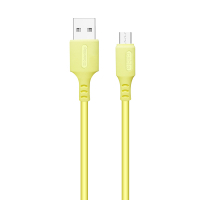 Дата кабель USB 2.0 AM to Micro 5P 1.0m soft silicone yellow ColorWay (CW-CBUM043-Y) Diawest