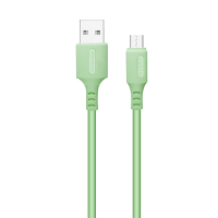 Дата кабель USB 2.0 AM to Micro 5P 1.0m soft silicone green ColorWay (CW-CBUM042-GR) Diawest