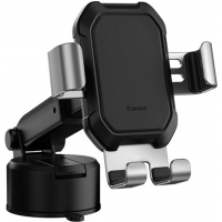 Универсальный автодержатель Baseus Tank gravity car mount holder with suction base, silver (SUYL-TK0S) Diawest