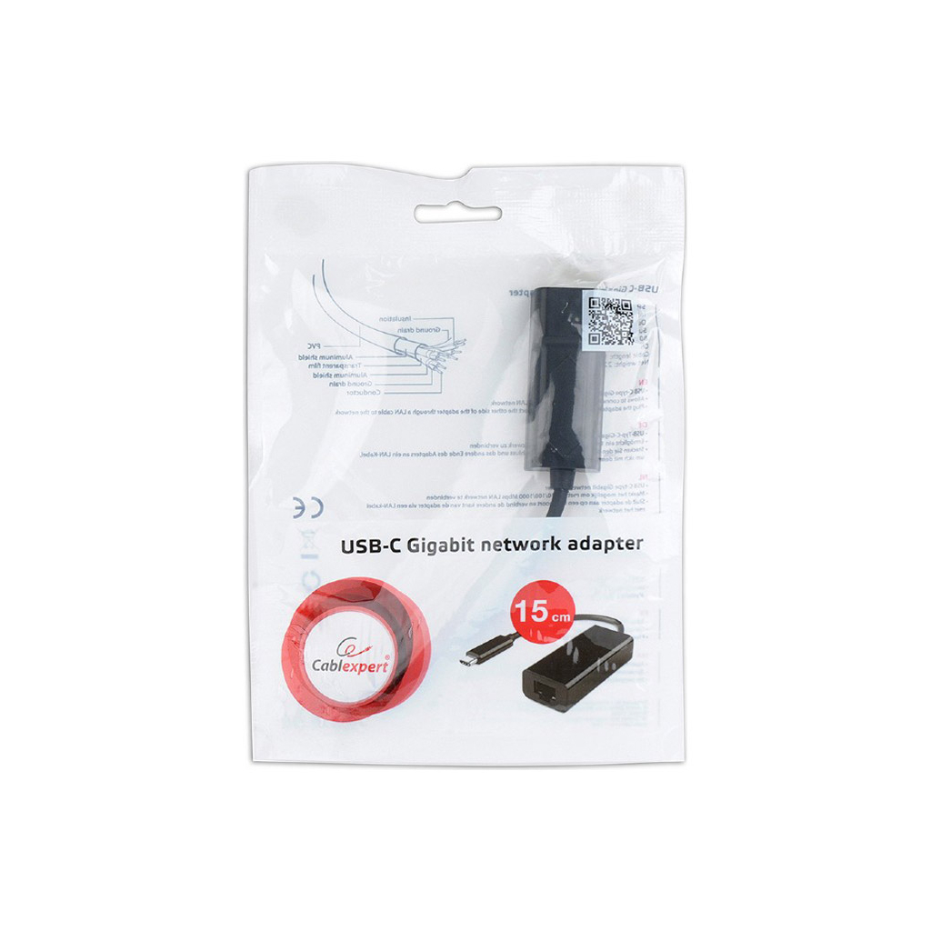 Адаптер Cablexpert USB type-C to Gigabit Lan (A-USB3C-LAN-01) Diawest
