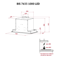 Вытяжка кухонная Perfelli BIS 7633 I 1000 LED Diawest