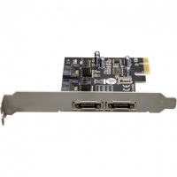 Плата розширення Frime ASM1061 2xSATA3(2xeSATA) 2xPCIe (ECF-PCIEto2.2SATAIII.LP) Diawest