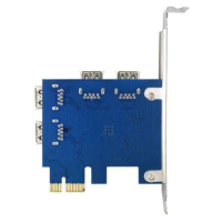 Адаптер Dynamode PCI-E x1-x16 to 4 PCI-E USB3.0 (RX-riser-card-PCI-E-1-to-4) Diawest