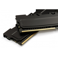 Модуль пам'яті для комп'ютера DDR4 16GB (2x8GB) 2400 MHz Black Kudos eXceleram (EKBLACK4162415AD) Diawest