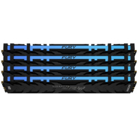Модуль пам'яті для комп'ютера DDR4 32GB (4x8GB) 3200 MHz Renegade RGB Black Kingston Fury (ex.HyperX) (KF432C16RBAK4/32) Diawest