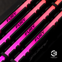 Модуль пам'яті для комп'ютера DDR4 32GB (4x8GB) 3200 MHz Renegade RGB Black Kingston Fury (ex.HyperX) (KF432C16RBAK4/32) Diawest