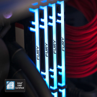 Модуль пам'яті для комп'ютера DDR4 32GB (4x8GB) 3200 MHz Renegade RGB Black Kingston Fury (ex.HyperX) (KF432C16RBAK4/32) Diawest