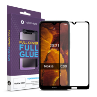 Скло захисне MakeFuture Nokia C30 Full Cover Full Glue (MGF-NC30) Diawest