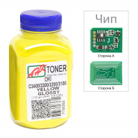 Тонер OKI C3400/3300, 110г Yellow+chip AHK (1502697) Diawest