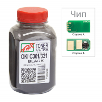 Тонер OKI C301/321, 60г Black+chip AHK (1505325) Diawest