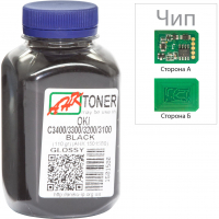 Тонер OKI C3400/3300, 110г Black+chip AHK (1502693) Diawest