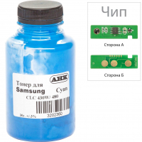 Тонер SAMSUNG SL-C430 30г+chip Cyan AHK (3202629) Diawest