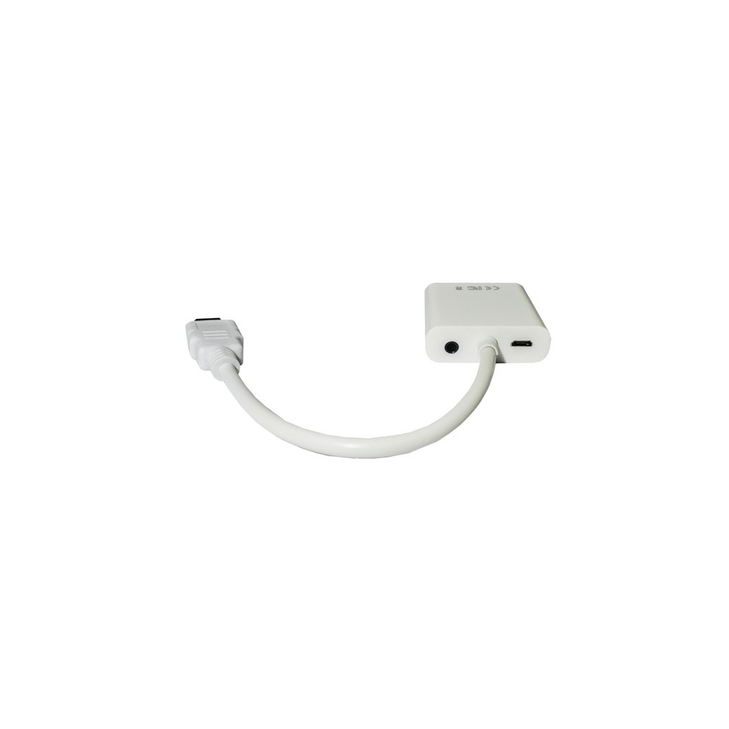 Перехідник HDMI M to VGA F (з кабелями аудіо і живлення від USB) ST-Lab (U-990 white) Diawest
