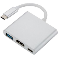 Переходник Dynamode Dynamode USB3.1 Type-C to 1хHDMI, 1хUSB 3.0, 1хUSB Type-C Fe (Multiport USB 3.1 Type-C to HDMI) Diawest