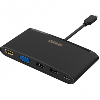 Переходник ST-Lab USB 3.1 Type-C to HDMI 4K, VGA, 2хUSB3.0, Gigabit RJ45, USB (U-2140) Diawest
