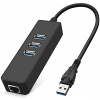 Переходник Dynamode USB 3.0 Type-A - RJ45 Gigabit Lan, 3*USB 3.0 (USB3.0-Type-A-RJ45-HUB3) Diawest