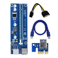 Райзер PCI-E x1 to 16x 60cm USB 3.0 Cable SATA to 6Pin Power v.006C Dynamode (RX-riser-006c 6 pin) Diawest