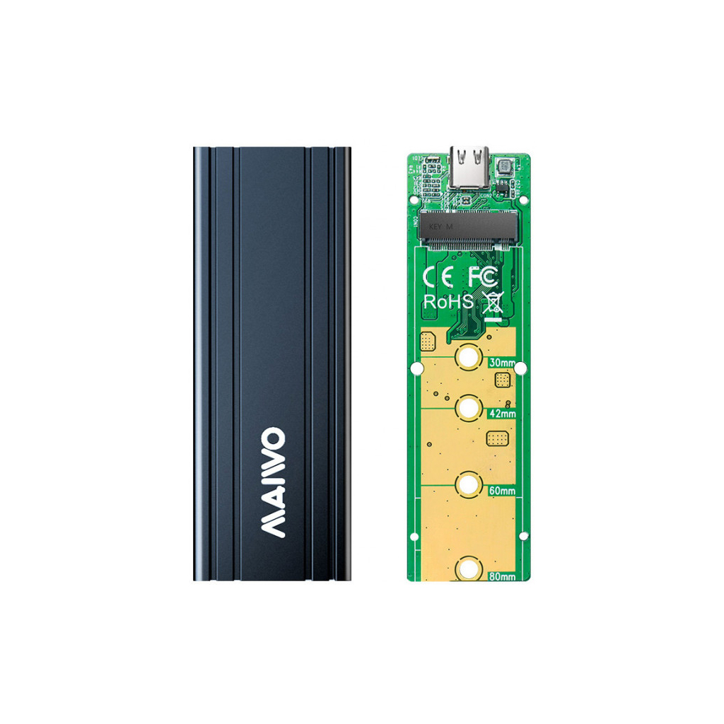 Карман внешний Maiwo M.2 SSD NVMe (PCIe) - USB 3.1 Type-C (K1686P space grey) Diawest