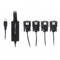 Перехідник USB 2.0 to 4хCOM (9+25pin) 1.4m Viewcon (VE671) Diawest